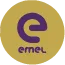 Logotipo da Emel em fundo amarelo com fundo verde.